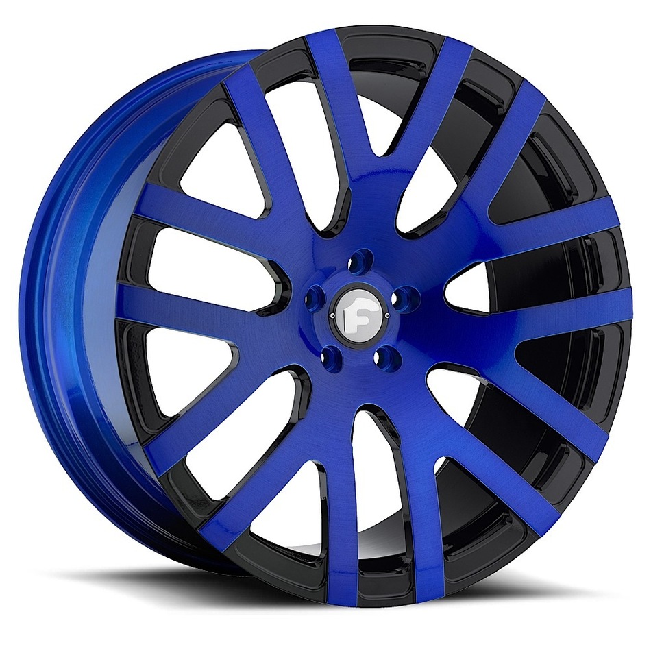 Forgiato Dito-M Blue and Black Finish Wheels