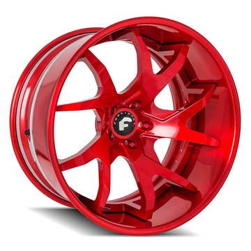 Forgiato F2.18-ECL Brushed Red Finish Wheels