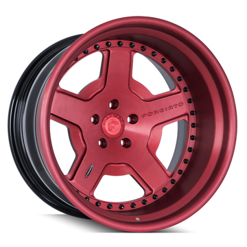 Forgiato FV5 Anodized Red Finish Wheels