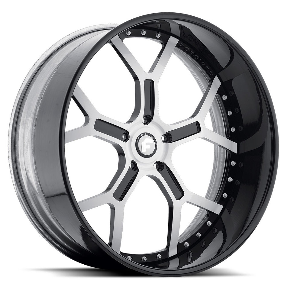Forgiato GTR Satin and Black Center with Black Lip Finish Wheels
