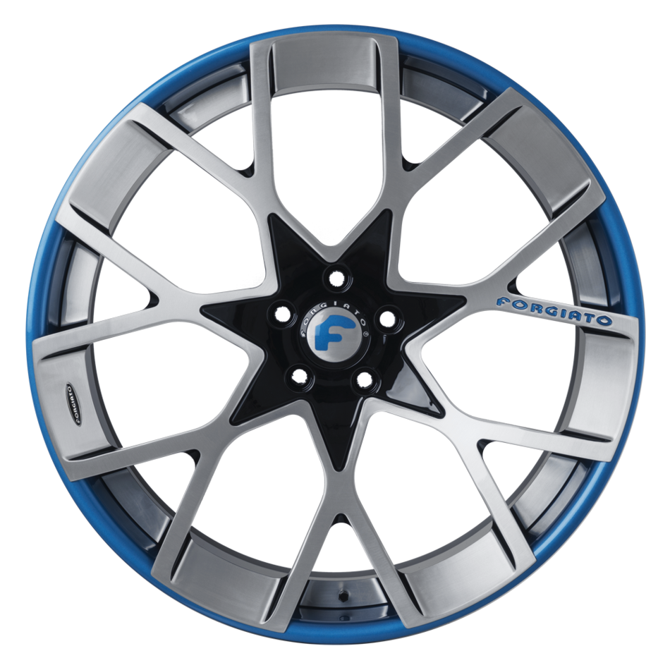 Forgiato Insetto-ECL Brushed, Blue and Black Finish Wheels