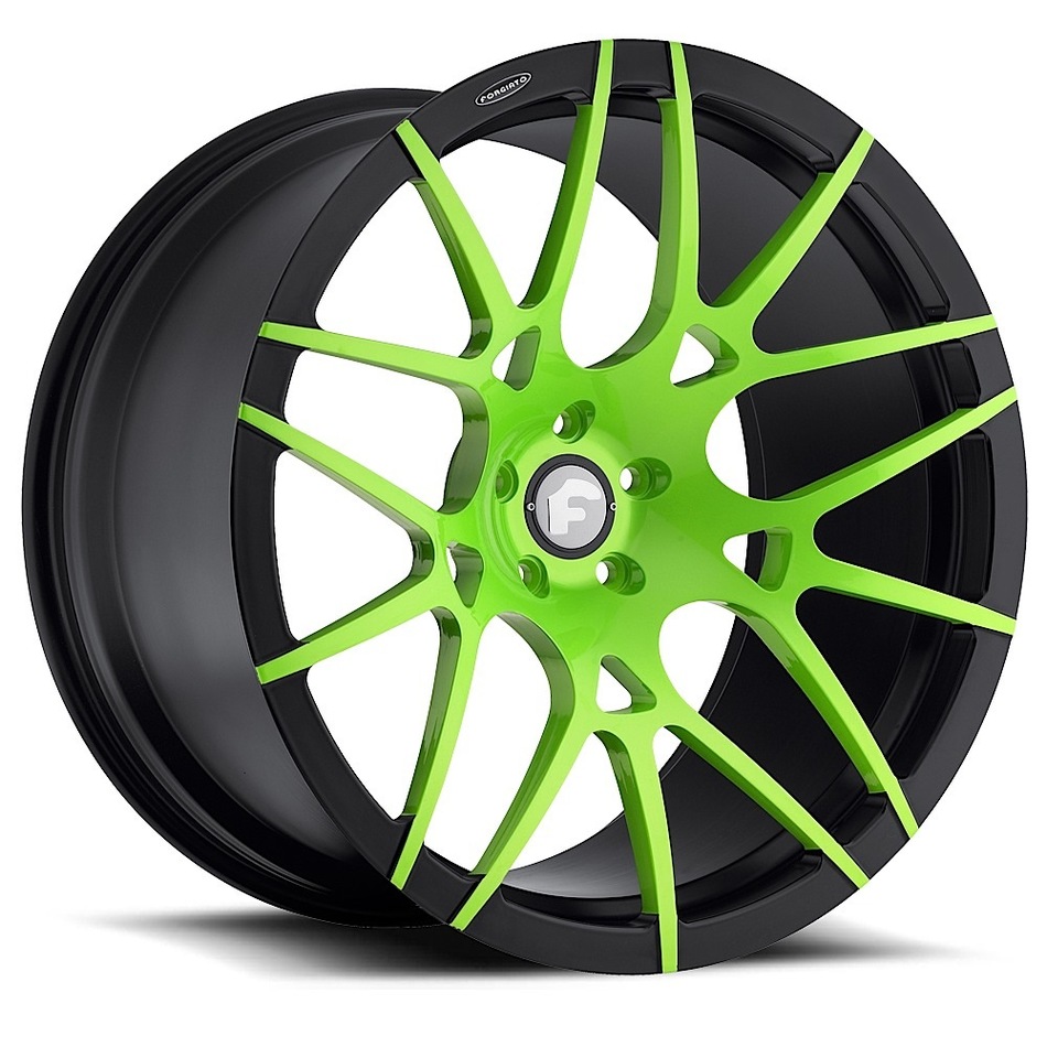 Forgiato Maglia-M Green and Black Finish Wheels