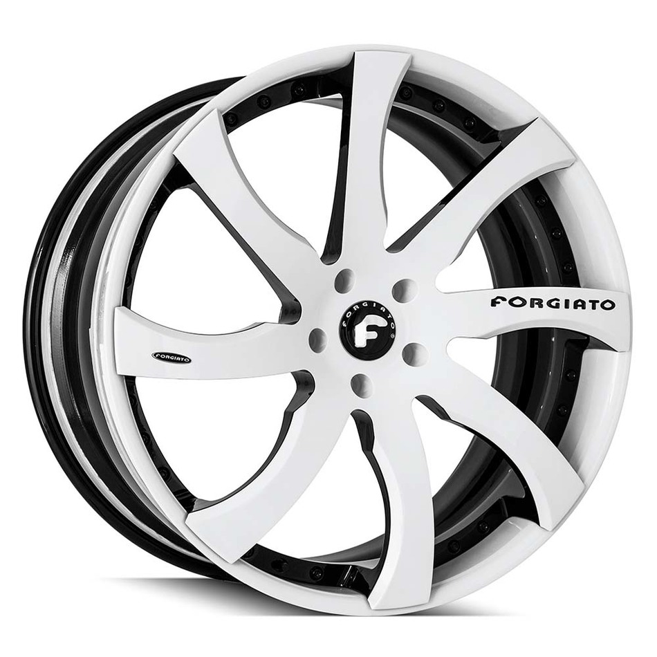 Forgiato Quattresimo-ECL White and Black Finish Wheels