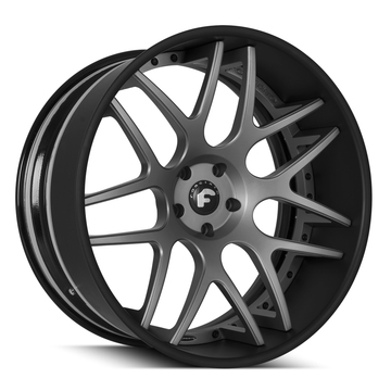 Forgiato S202 Matte Grey with Black Lip Finish Wheels
