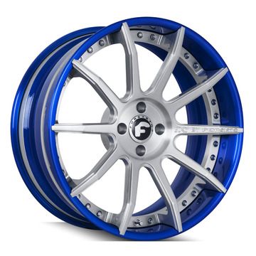 Forgiato S206-ECX Brushed and Blue Finish Wheels
