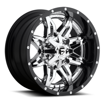 Fuel Lethal D266 Chrome with Gloss Black Lip Two Piece Off-Road Wheels