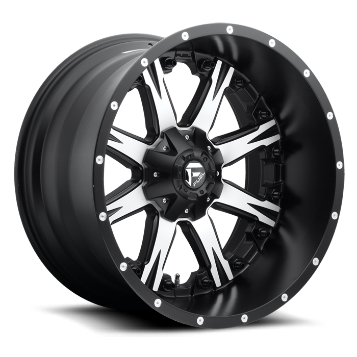 Fuel Nutz D541 Black with Machined Face Deep Lip Wheels