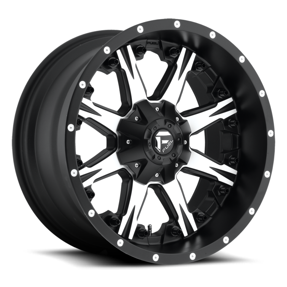 Fuel Nutz D541 Black and Machined One Piece Off-Road Wheels