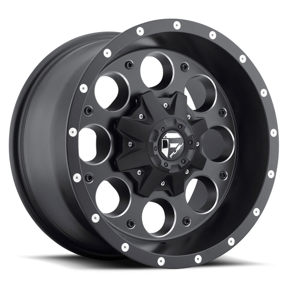 Fuel Revolver D525 Matte Black and Milled One Piece Off-Road Wheels