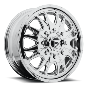 Fuel Throttle D212 Chrome Dually Two Piece Wheels - Front
