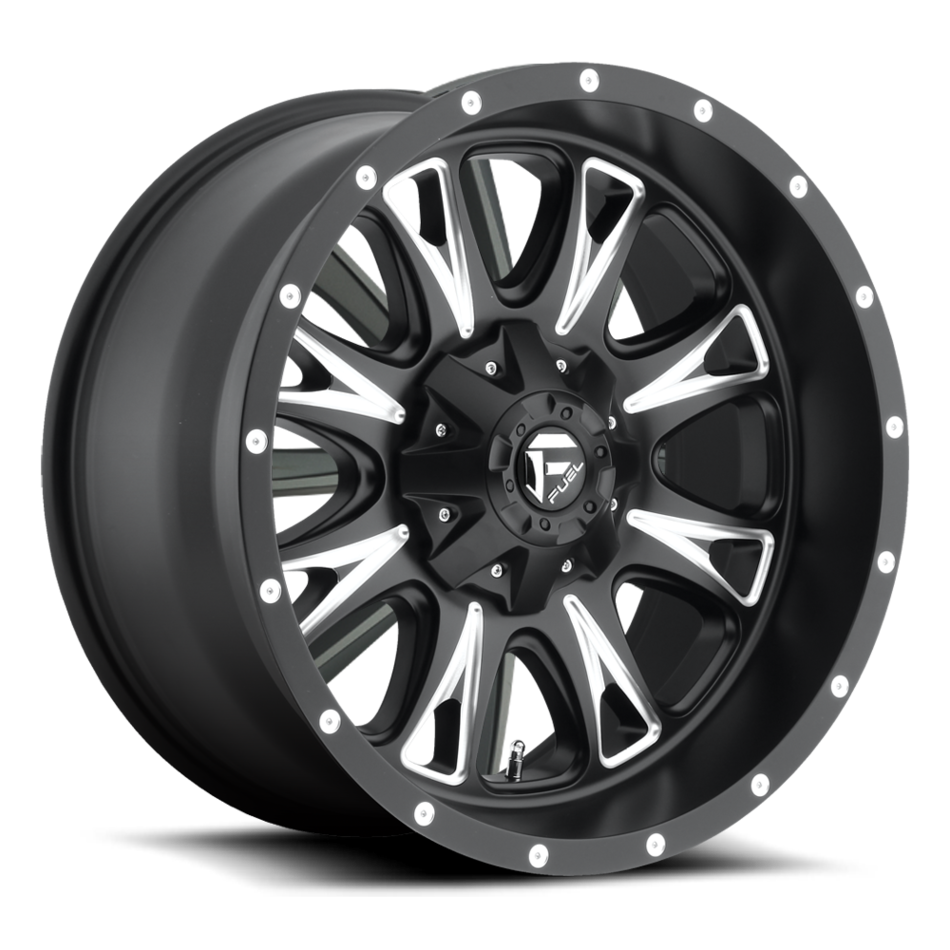 Fuel Throttle D513 Matte Black and Milled One Piece Off-Road Wheels