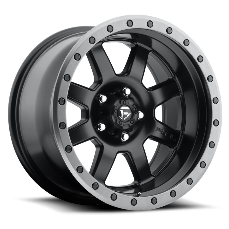 Fuel Trophy D551 Matte Black with Anthracite Ring One Piece Off-Road Wheels