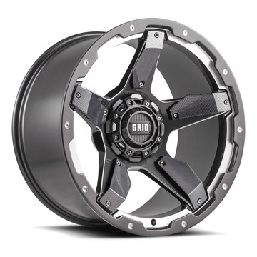 Grid Offroad GD4 Graphite with Carbon Fiber Inserts Finish Wheels