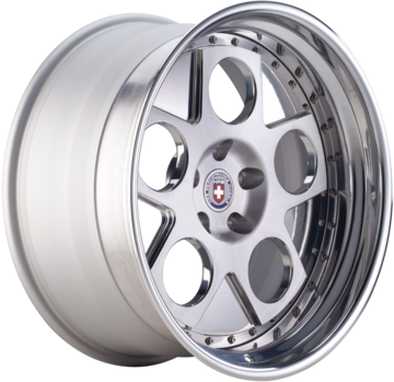 HRE 454 Satin Brushed Silver Face with Polished Lip Finish Wheels