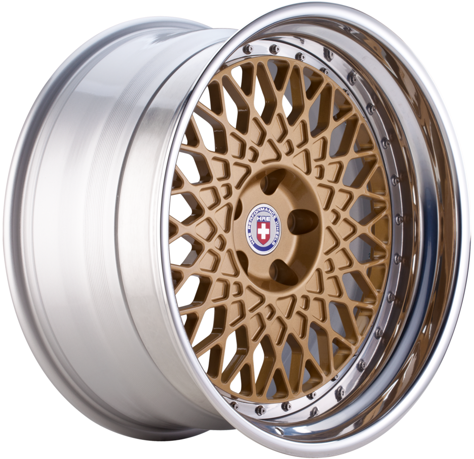 HRE 501 Satin Gold Face with Polished Lip Finish Wheels