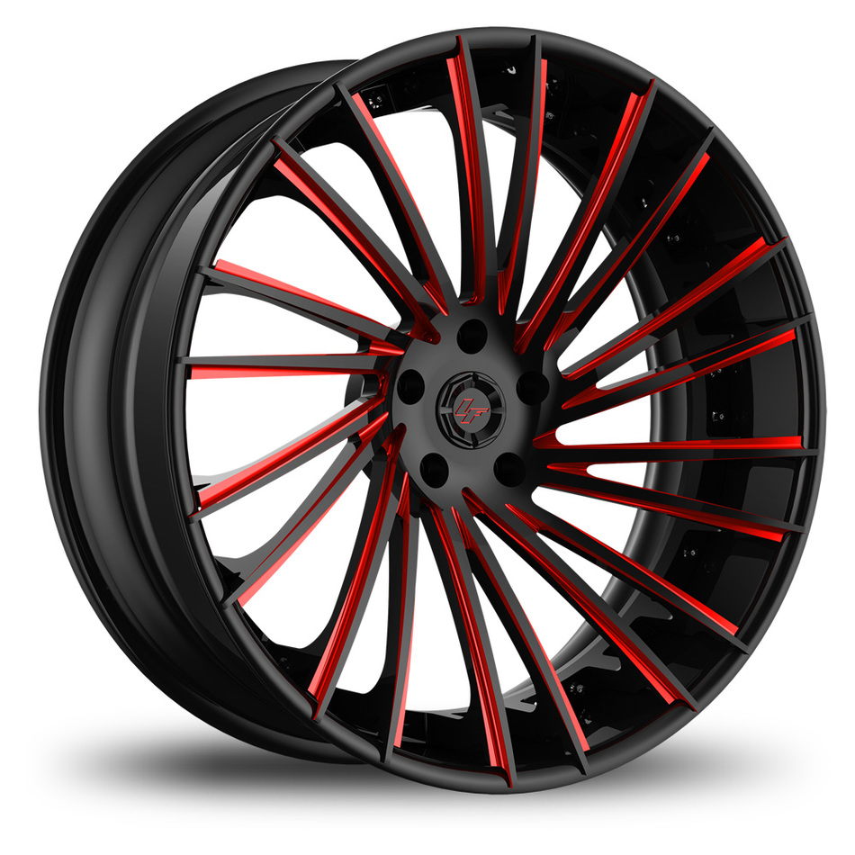 Lexani LF-119 Custom Black and Red Finish Wheels
