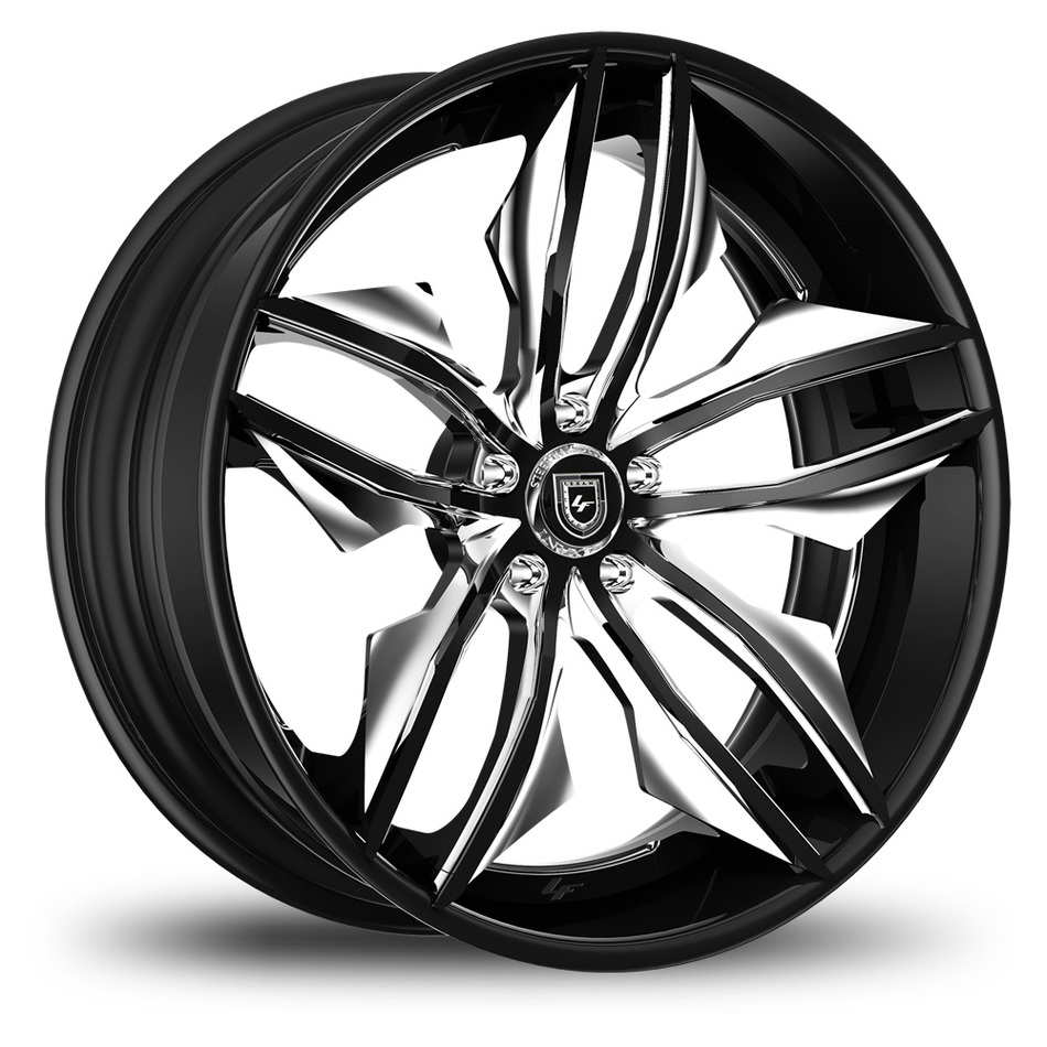 Lexani 754 Fuse Custom Black and Chrome Finish Wheels