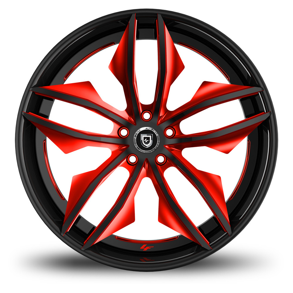 Lexani 754 Fuse Custom Black and Red Finish Wheels