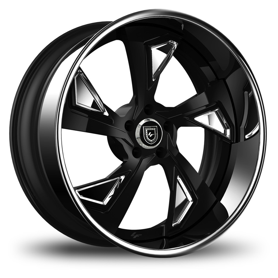 Lexani 756 Jade Custom Black and Chrome Finish Wheels