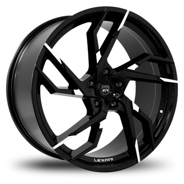 Lexani Alpha Wheels - Gloss Black with Machined Tips Finish