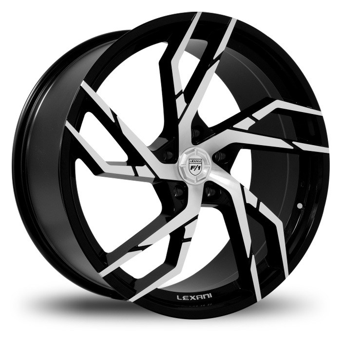 Lexani Alpha Wheels - Gloss Black with Machined Face Finish