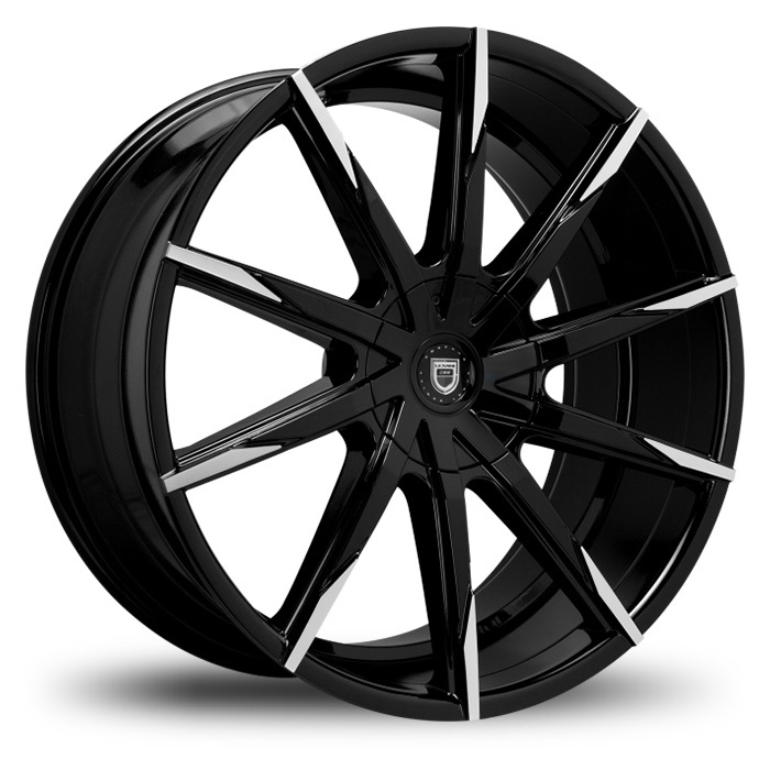 Lexani CSS-15 HD Wheels - Gloss Black with Machined Tips Finish