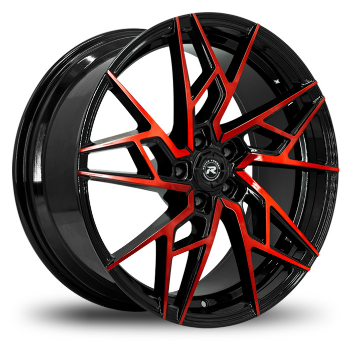 Lexani Cota Wheels - Custom Gloss Black and Red Finish