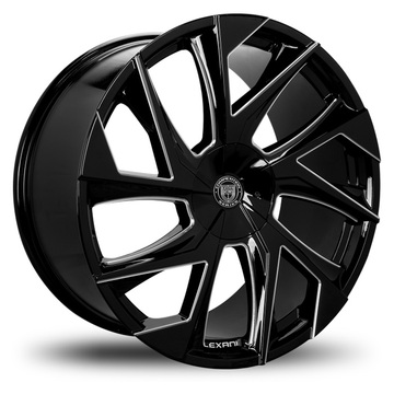 Lexani Ghost Wheels - Gloss Black with CNC Machined Grooves Finish