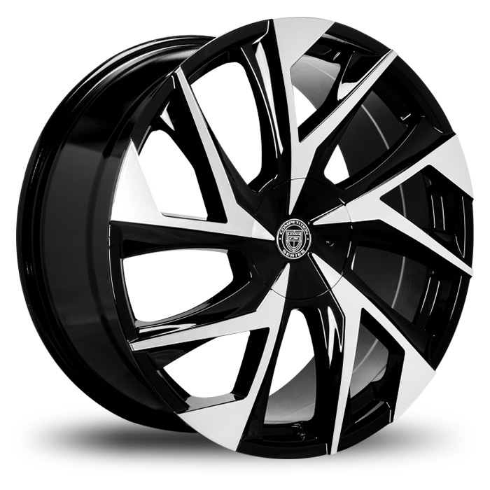 Lexani Ghost Wheels - Gloss Black with Machined Face Finish