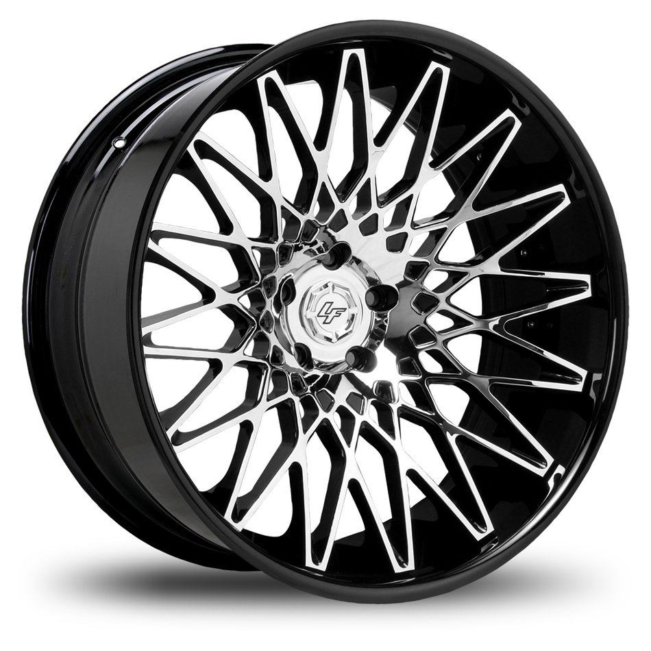 Lexani LC-Monza Custom Chrome and Black Finish Wheels