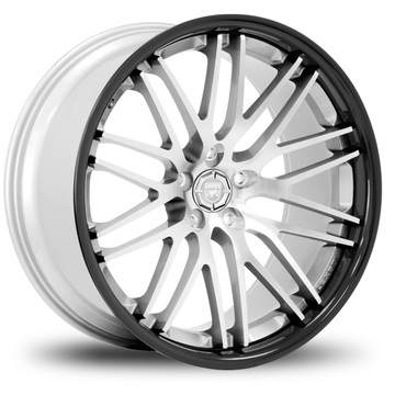 Lexani R-Twenty Wheels - Brushed Silver with Black Lip Finish