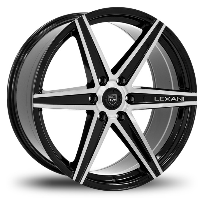 Lexani Savage-6 Wheels - Gloss Black with Machined Face Finish