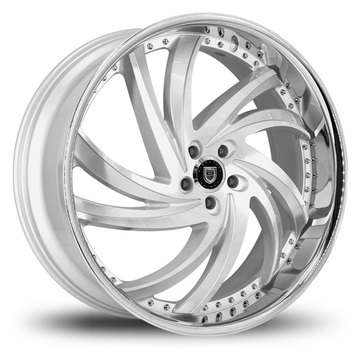 Lexani Turbine Wheels - Silver with Stainless Lip Finish