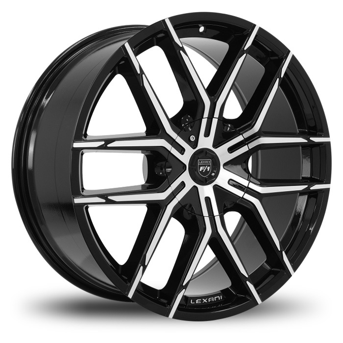 Lexani Vertigo Wheels - Gloss Black with Machined Face Finish