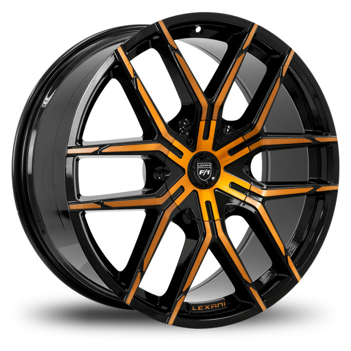 Lexani Vertigo Wheels - Custom Gloss Black and Bronze Finish