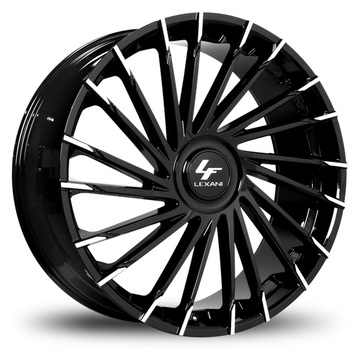 Lexani Wraith XL Wheels - Gloss Black with Machined Tips Finish
