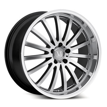 Mandrus Millenium Hyper Silver with Mirror Cut Lip Mercedes Wheels - Standard