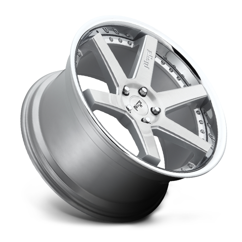 Niche Altair M193 Wheels Brushed Silver with Chrome Lip Finish  
