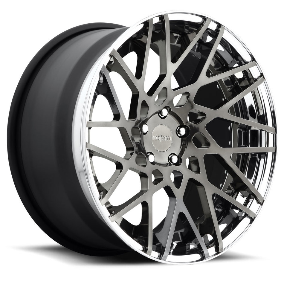 Rotiform BLQ-T Forged Custom Candy Black Center with Polished Lip Finish Wheels