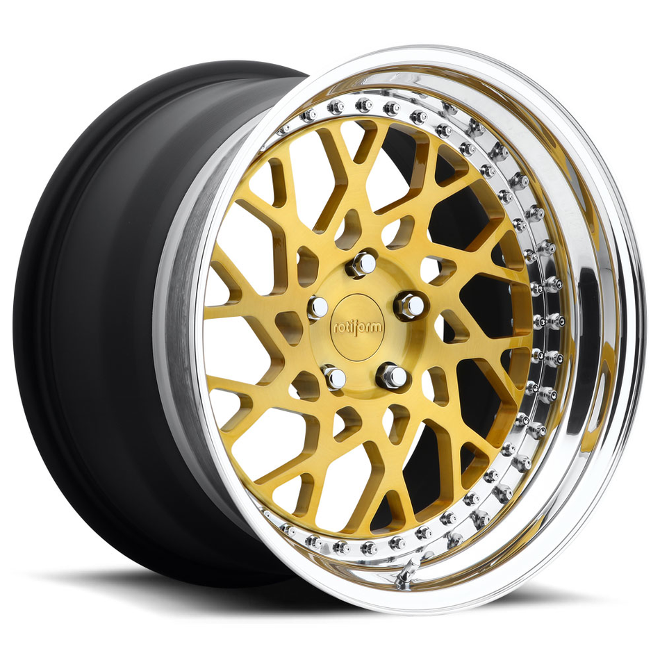 Rotiform BLQ-T Forged Custom Brushed Gold Finish Wheels