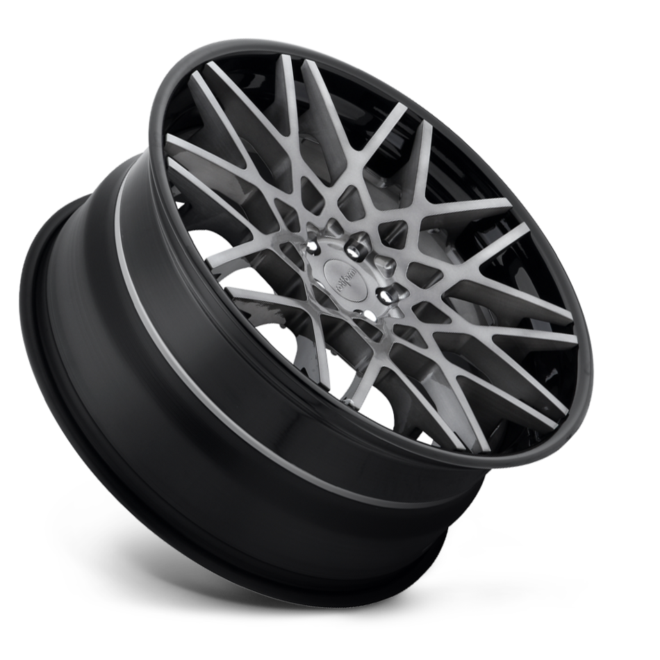 Rotiform BLQ Forged Custom Brushed Gray Center with Black Lip Finish Wheels