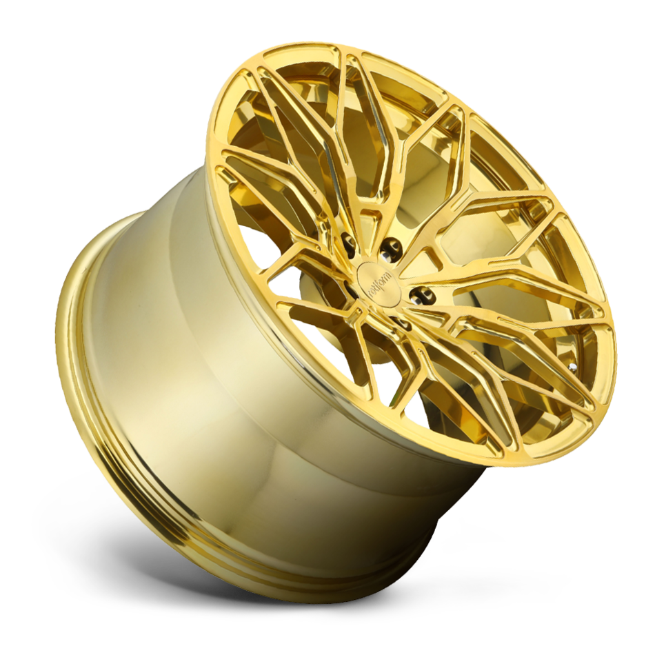 Rotiform BTC Forged Custom Candy Gold with Brushed Face Polished Windows Finish Wheels