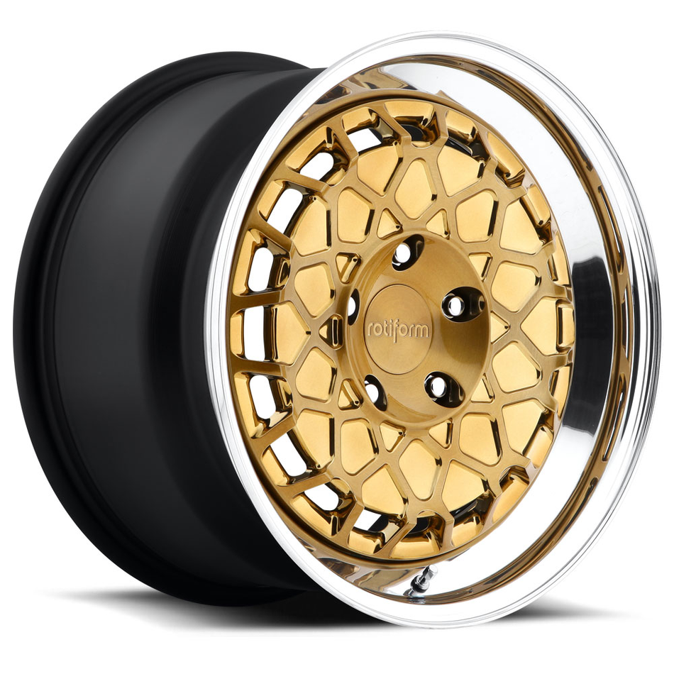 Rotiform BTH Forged Custom Gold Face with Polished Lip Finish Wheels