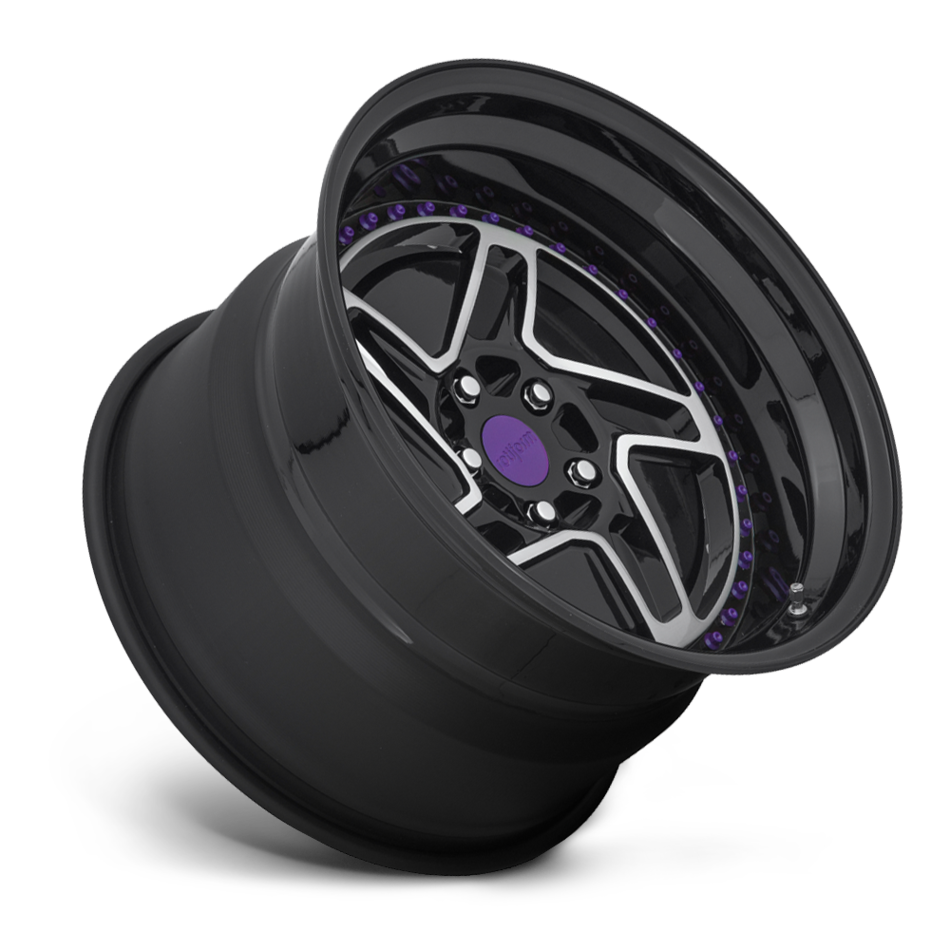 Rotiform CHD-T Forged Custom Brushed Gloss Black and Purple Finish Wheels