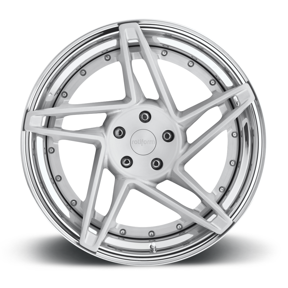 Rotiform CHD Forged Custom Brushed Matte Clear with Polished Lip Finish Wheels