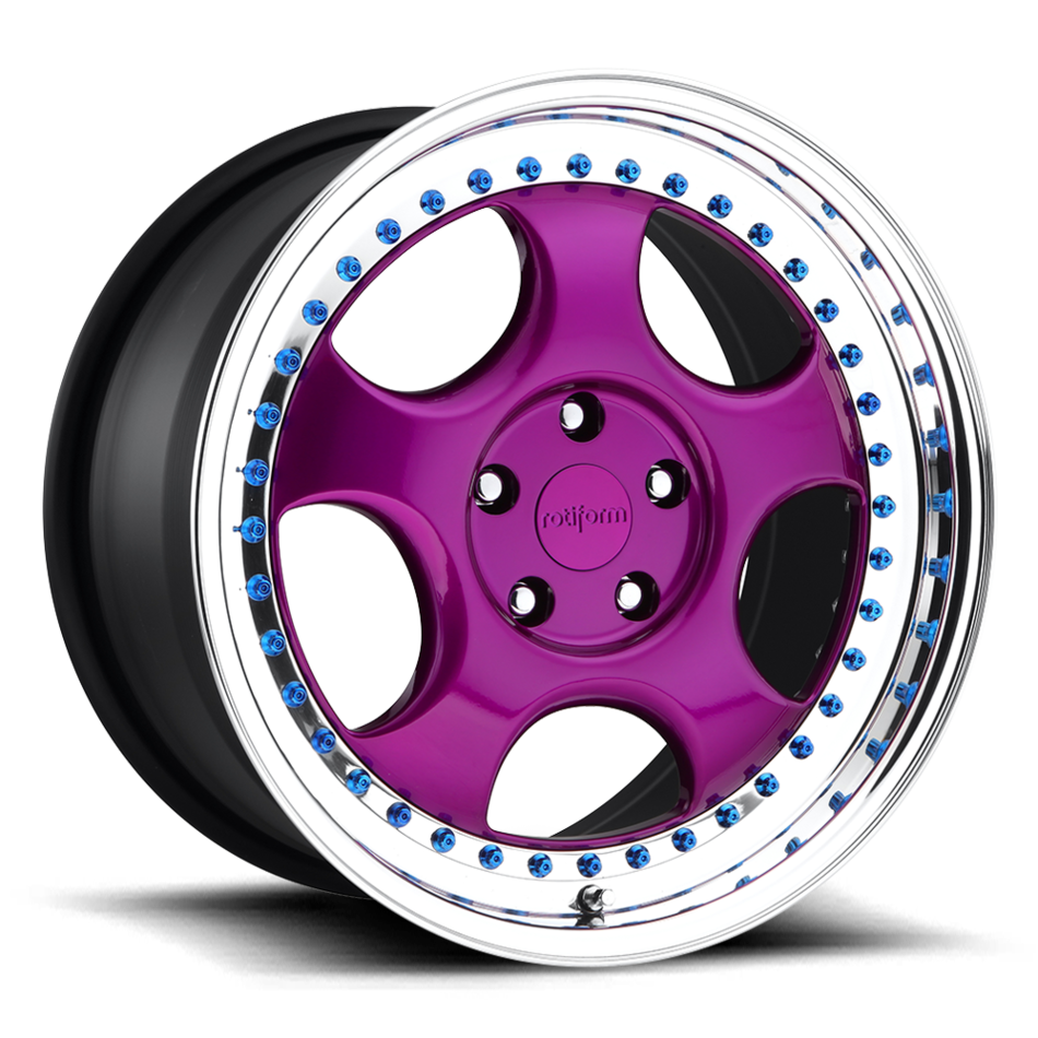 Rotiform CUP Forged Custom Illusion Violet Face with Polished Lip Finish Wheels