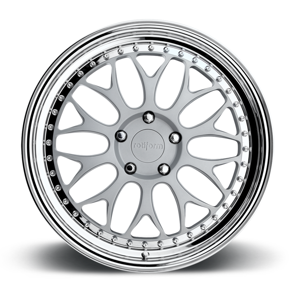 Rotiform DAB Forged Custom Matte Silver with Polished Lip Finish Wheels