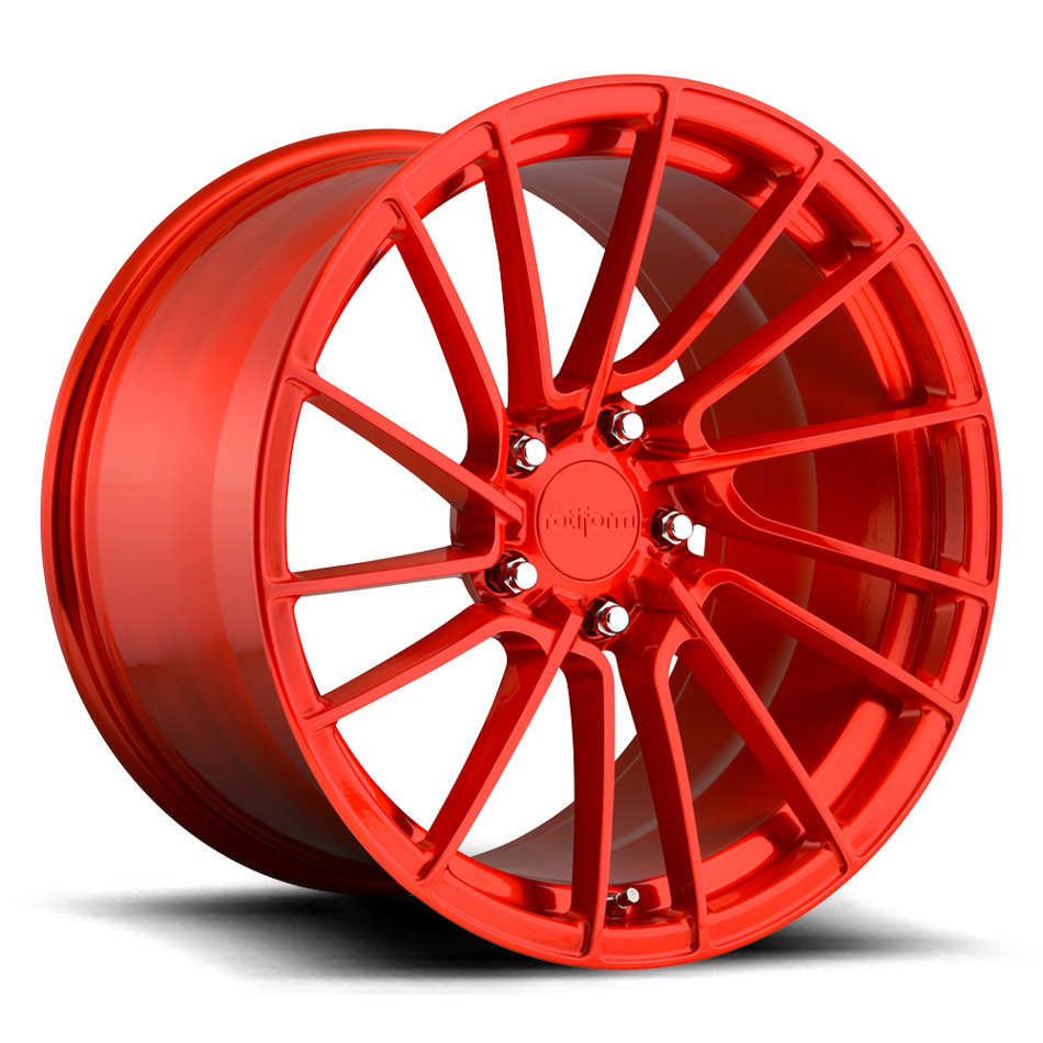 Rotiform DVO Forged Custom Brushed Candy Red Finish Wheels