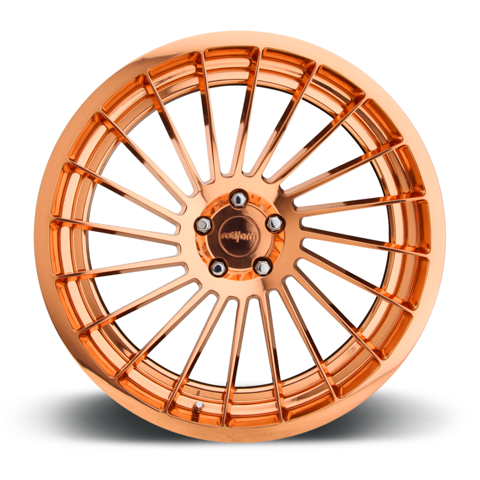Rotiform IND-T Forged Custom Polished Copper Face with Copper Lip Finish Wheels