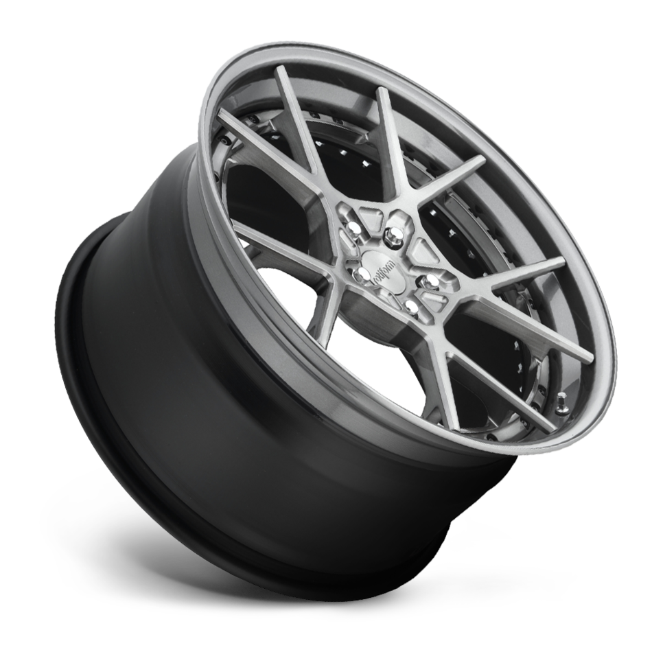 Rotiform KPS Forged Custom Brushed DDT Face with Anthracite Lip Finish Wheels